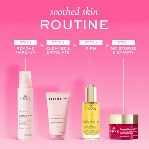Nuxe Very Rose Soothing Cleansing Gel For Sensitive Skin. Melting Facial Cleanser with Glycerin and Rose Water for Fresh, Smooth Skin, 5 Fl Oz