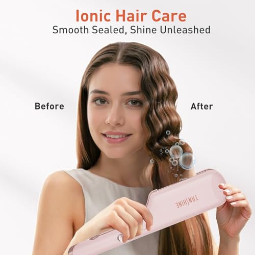 TANSHINE 1.25 Inch Dual Barrel Curling Iron for Beach Waves