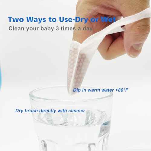 102PCS Baby Tongue Cleaner, Disposable Newborn Finger Toothbrush, Soft Gauze Baby Mouth Cleaner for Infant Gum Teeth Cleaning, Wet&Dry Mouth Cleaner for 0-36 Months Babies