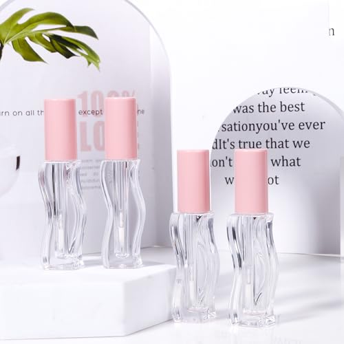 9pcs Pink Empty Lip Gloss Tubes 2.5ml with Wand Caps