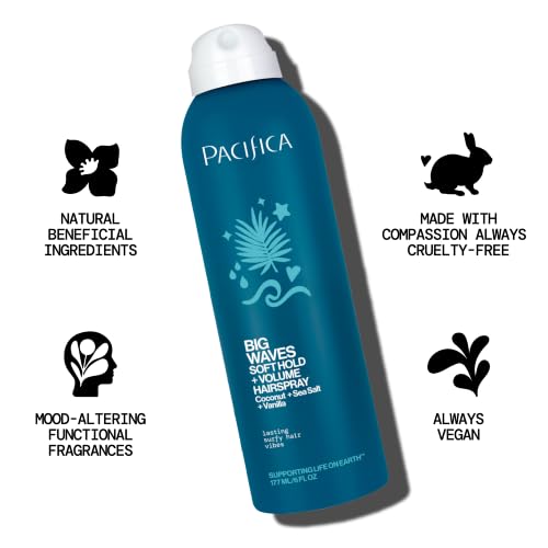 Pacifica Big Waves Coconut & Sea Salt Hair Texture Spray - Soft Hold, 6oz