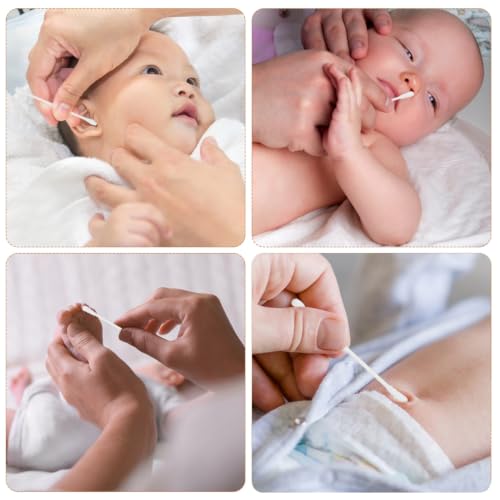 200 Count Double-Ended Cotton Ear Swabs for Gentle Cleaning