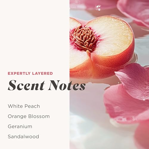 Caress Body Wash With Pump Daily Silk White Peach & Orange Blossom Body Soap for Noticeably Silky, Soft Skin 30 fl oz, 4 Pack