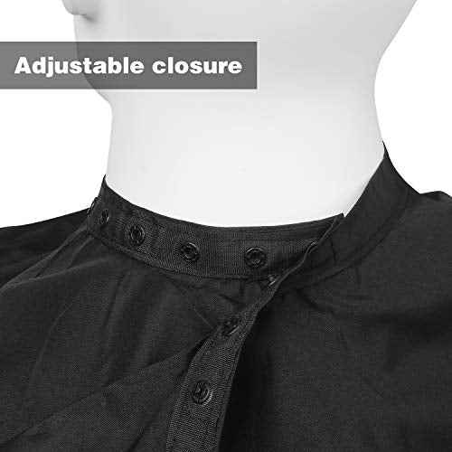 Professional Salon Barber Cape for Men/Women - Hairdressing Waterproof Hair Cutting Cape with Adjustable Snap Closure
