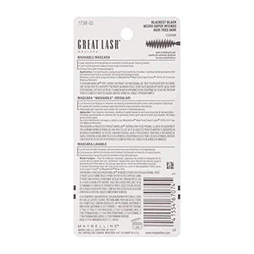 Maybelline Great Lash Mascara Blackest Black 2 Pack