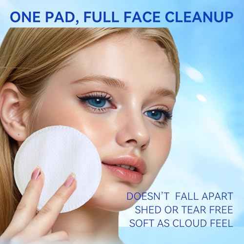 Round Cotton Pads for Face 120 Count, ISHOWBEST Boxed Makeup Remover Cotton Pad, 100% Pure & Natural Facial Cleansing Round Pads, Hypoallergenic, Lint-Free