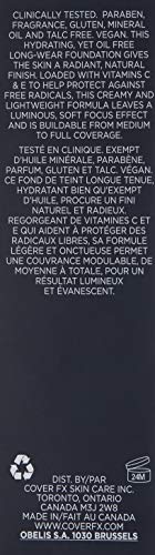 Cover FX Natural Finish Foundation: Water-based Foundation that Delivers 12-hour Coverage and Natural, Second-Skin Finish with Powerful Antioxidant Protection - G100, 1 fl. oz.