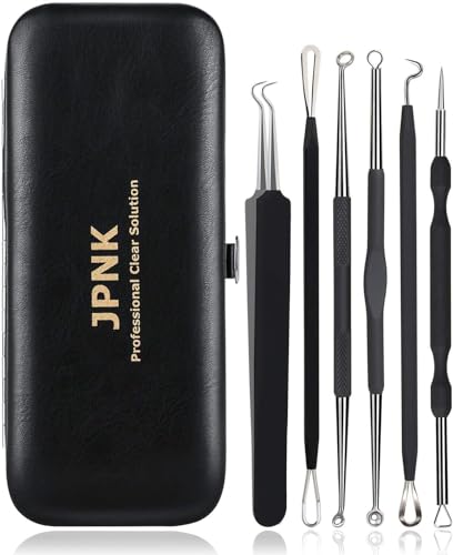 JPNK Blackhead Remover Tool Kit - 6 Pcs Acne Extractor Set