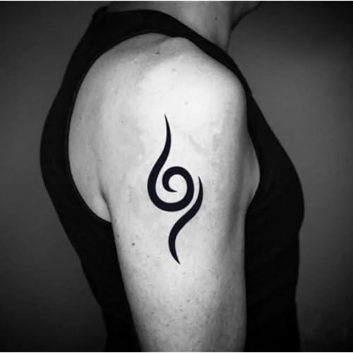 Anbu Tattoo, Ninja Spiral Shinobi Leaf Design, Kakashi Temporary Tattoo Anime Cosplay, Lasts Up To 2 Weeks