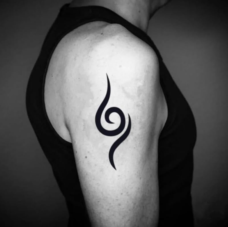 Anbu Spiral Temporary Tattoo - Anime Cosplay, Lasts 2 Weeks