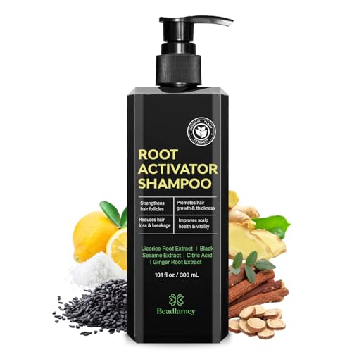 Beadlamey Root Activator Shampoo for Men - Hair Growth & Thinning Hair - 10.1 fl oz (Pack of 1)