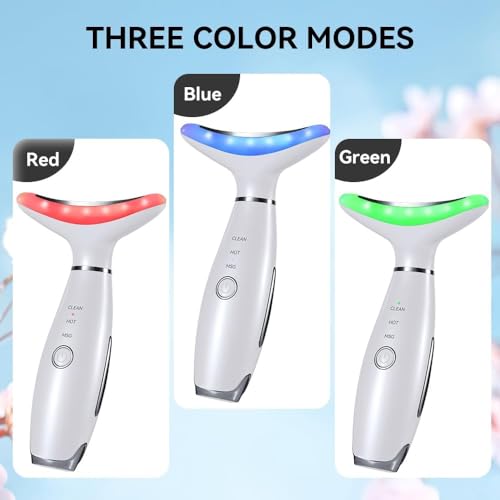 LED Facial Massager with Heat & Vibration - 3 Modes