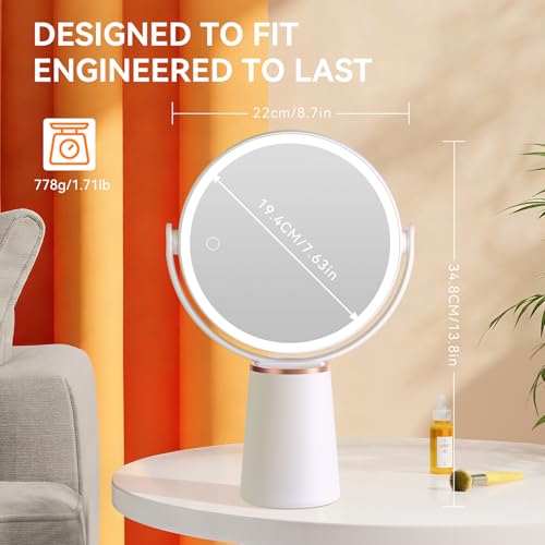 Auxmir 30X/1X Double-Sided Makeup Mirror with LED Lights