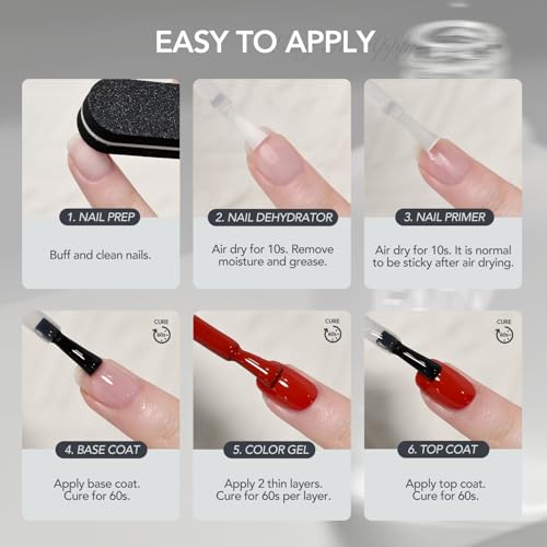 GAOY Nail Dehydrator and Primer Set - Acid-Free Nail Prep Kit (2 Pcs)