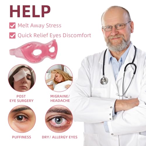 Cooling Eye Mask for Puffy Eyes & Dark Circles (2-Pack)