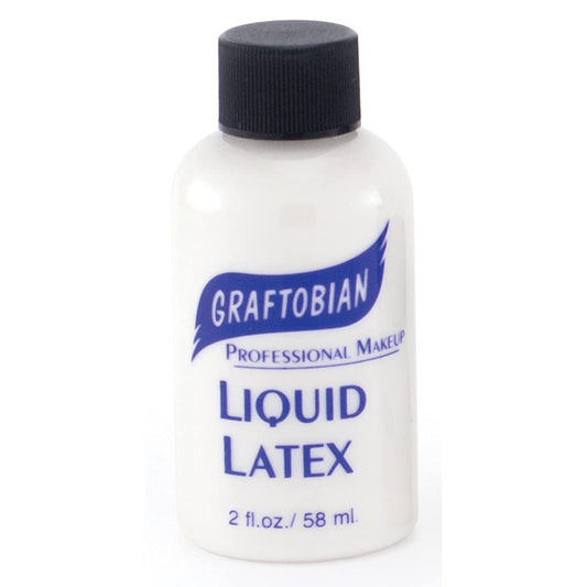 Graftobian Liquid Latex SFX Makeup - Professional Skin Safe Adhesive for Special Effects and Body FX, For Theatrical Stage, Cosplay, and Halloween Makeup, 2 ounces