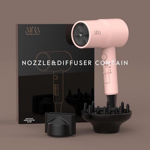AINA Diffuser Hair Dryer 1600W Ionic Blow Dryer