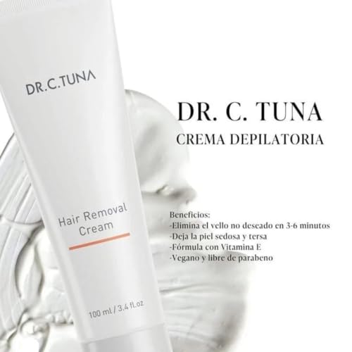 FARMASi Dr. C. Tuna Hair Removal Cream, Gentle Depilatory Cream for Women and Men, Soothing Formula with Papaya Extract for Body Legs Arms and Underarms, Suitable for Sensitive Skin, 3.4 fl oz