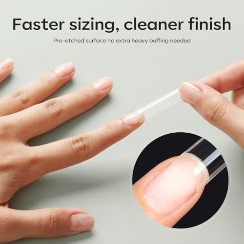 Modelones XXL Square Half Cover Nail Tips No C Curve 510pcs Fake Press Ons