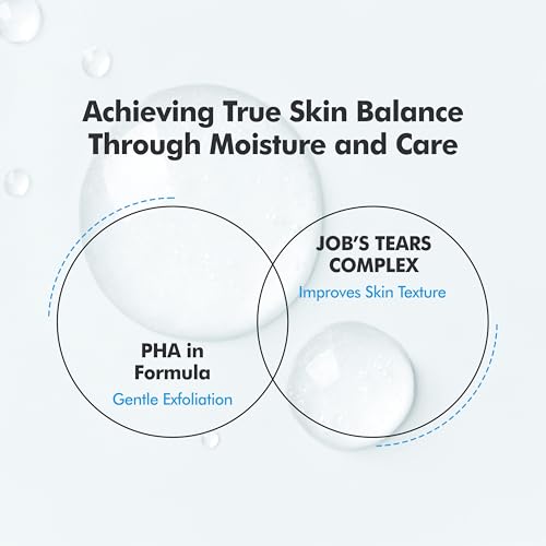 Moisture Balancing Face Toner ? Hydrating Korean Toner for Sensitive Skin with Low pH, CICA & Ceramide, PHA and Job¡¯s Tears Extract, Plumping & Calming K-Beauty Skincare (10.14 fl oz)