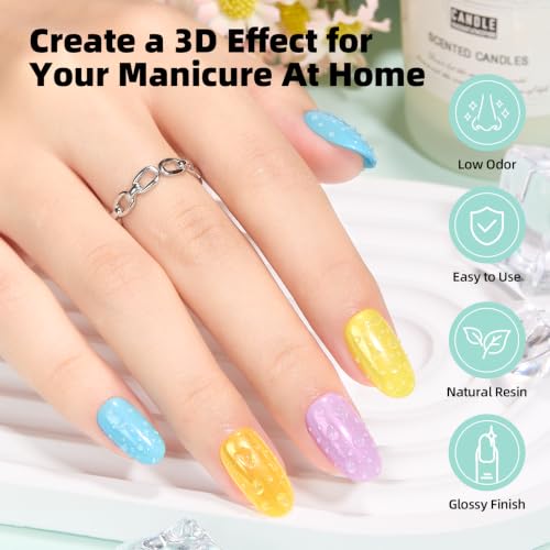 Brynelle 3D Water Droplet Nail Gel - Clear Sculpting & Art Gel 15ml