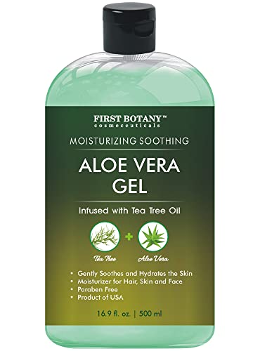 Aloe Vera Gel with Tea Tree Oil - 16.9 oz Pure Moisturizer