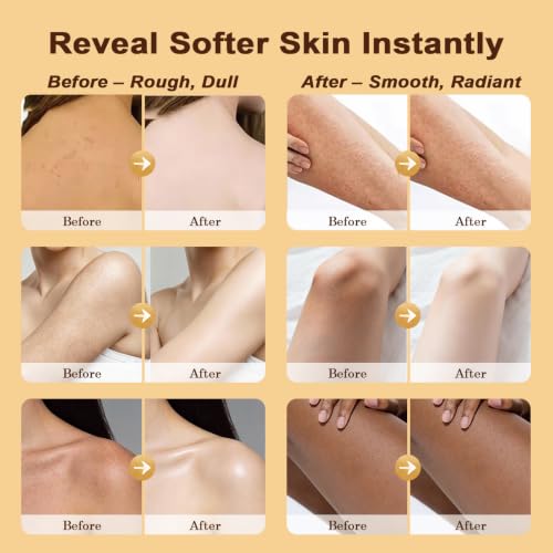 Turmeric Body Scrub with Sea Salt - Gentle Exfoliating Cleanser, 9.8 oz