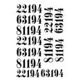 Black Number Tattoo Stickers for Cosplay & Stage