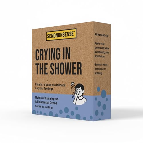 Crying in the Shower¡± Funny Gag Soap ? Eucalyptus Spearmint Bar | Joke Gift for Stress, Breakups & White Elephant