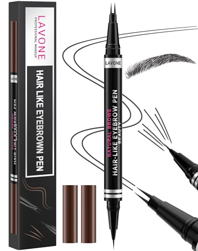 LAVONE Waterproof 2-in-1 Eyebrow Pencil with Brush - Black