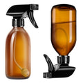 Amber Glass Spray Bottles 8oz, 2 Pack with 360° Adjustable Nozzle