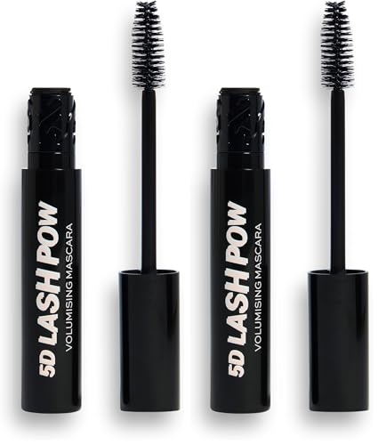 Revolution Beauty 5D Lash Pow Mascara - Volumizing & Lengthening, Pack of 2