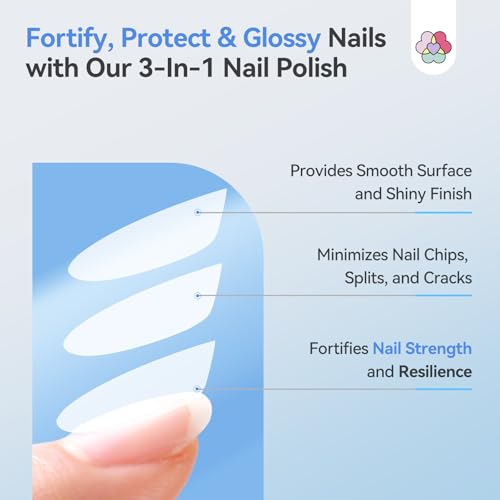 SAVILAND 3-in-1 Nail Polish Base Top Coat Strengthener 15ml