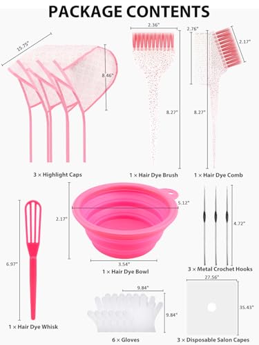 YOOVR 19-Piece Hair Highlighting Kit with Frosting Caps