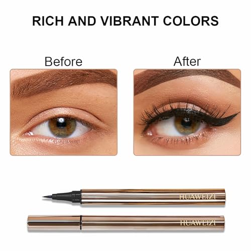 Liquid Eyeliner 2 Pack - Black Matte, Ultra Fine Tip, Waterproof