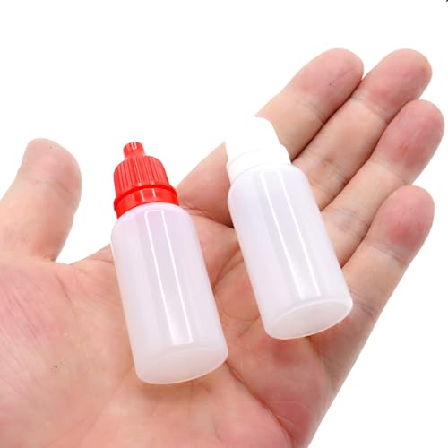 2Pcs 15ml Plastic Dropper Bottles, Empty Refillable Travel