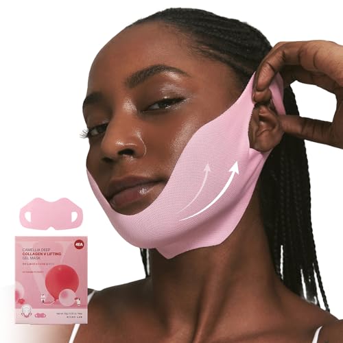 ROUND LAB Camellia V Lifting Gel Mask 4-Pack | Jawline Firming
