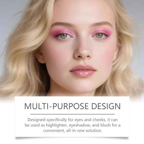 Eye & Cheek Palette - Eyeshadow and Highlighter Makeup, Makeup Palettes Contour Kit, Shimmer Glow Face Highlighter Palette for Women Face, Natural Glow Contour Powder, with Detachable Brush