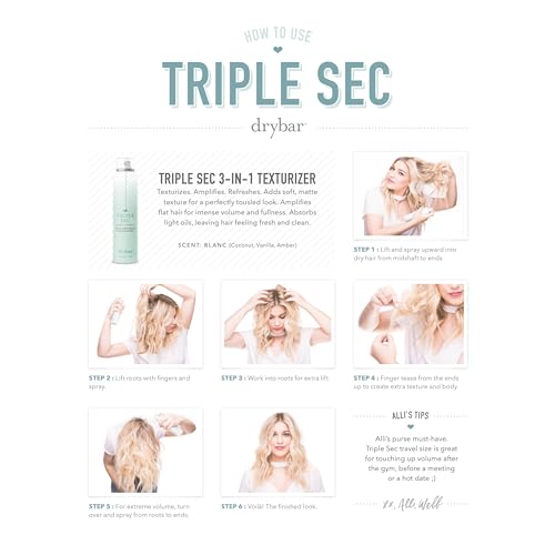 Drybar Triple Sec 3-in-1 Coconut Colada Finishing Spray | Instant Volume and Texture Refresher (4.2 oz)