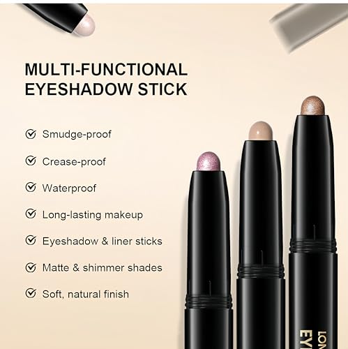 10 Colors Cream Eyeshadow Stick Waterproof Long Lasting
