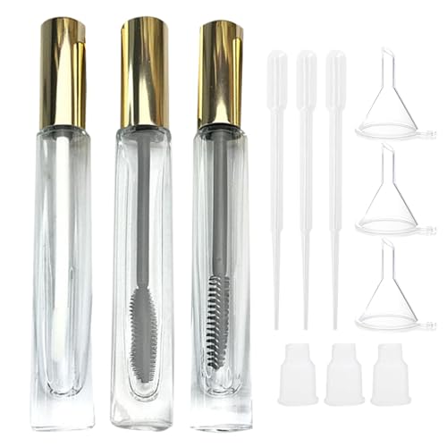 Empty Mascara Tubes 10ml Clear Glass Bottles Set