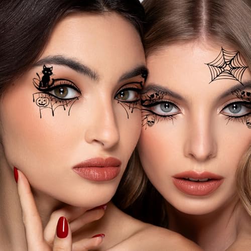 20 Pairs Halloween Eye Tattoo Stickers - Eyeliner Decals