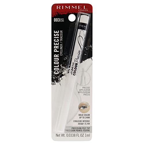 Rimmel London Colour Precise Eyeliner Pen, White 003