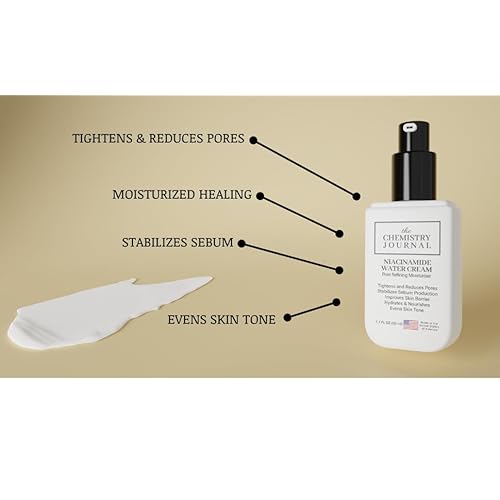 Niacinamide Water Cream - Pore Refining Face Moisturizer, Oil Control, Ultimate Hydration, Lightweight Cream, Radiant/Even Complexion. Made in the United States of America.