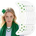 St. Patrick's Day Temporary Tattoos - 6Pc Glitter Shamrock Face Stickers