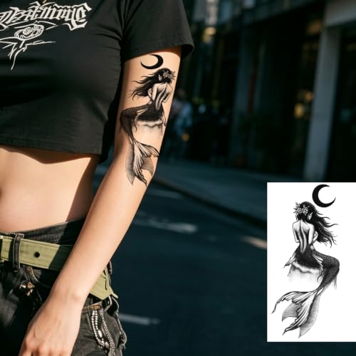 Waterproof Temporary Tattoos - Mermaid, Dragon & Tribal Designs