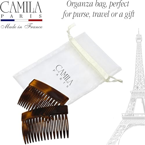 Camila Paris CP2942 French Twist Hair Combs, 3" Small Side Comb Clips