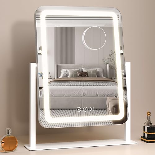 LED Vanity Mirror 13.1" x 16.7" with Touch Control