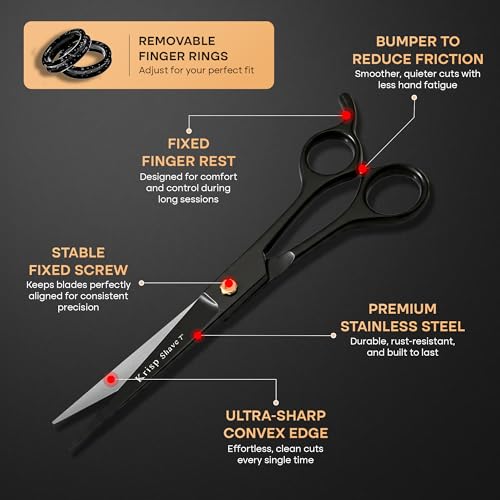 Krisp Shave Professional Hair Cutting Scissors 7 Inch