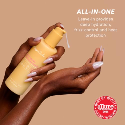 Rizos Curls Multivitamin Leave-In Heat Protectant 6.8 Fl Oz – Nourish & Shield Hair Up to 450°F, Free of Sulfates & Parabens
